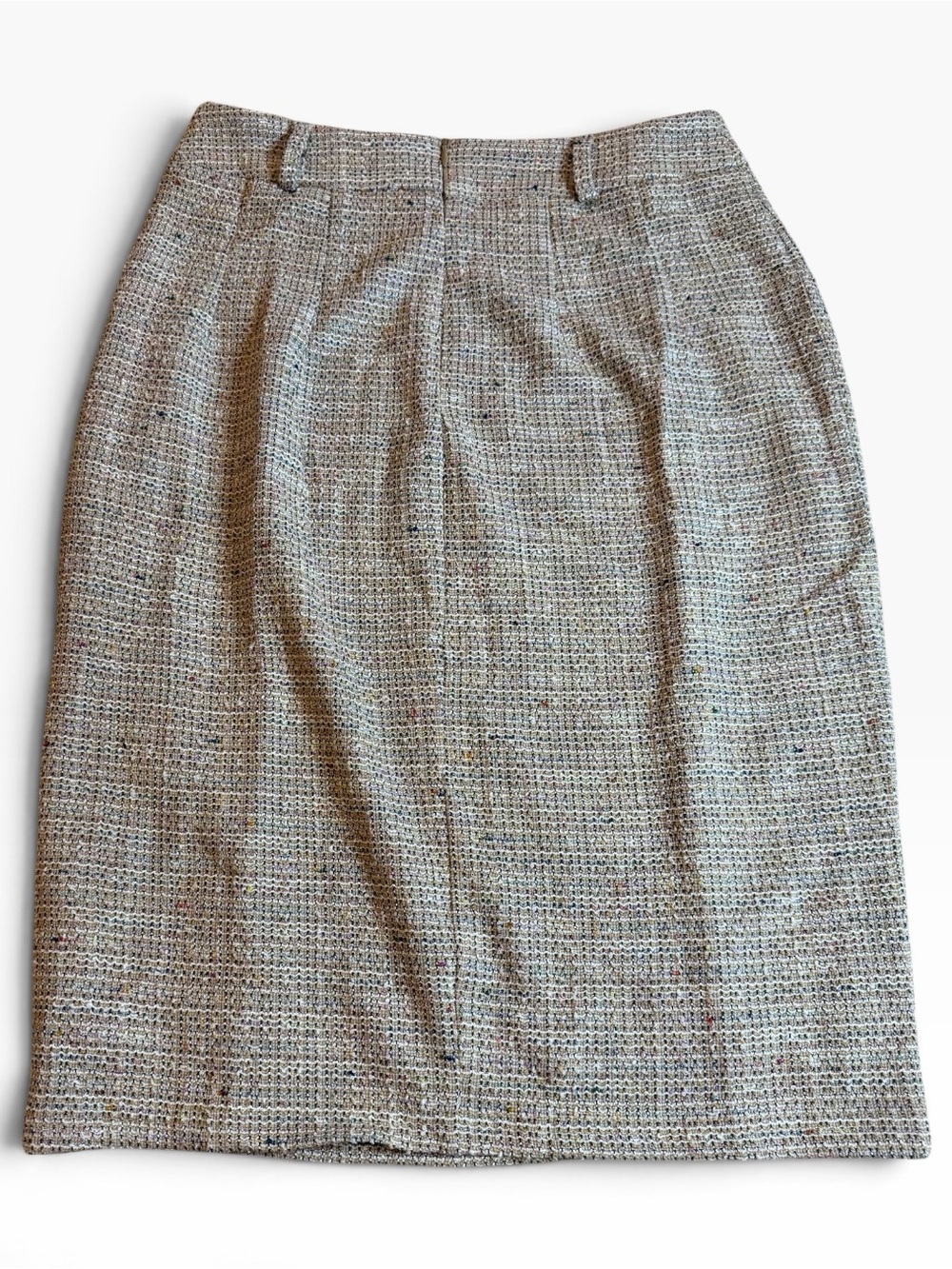 Classic Tweed Pencil Skirt - Gray